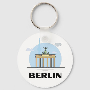 Llavero Arte del Skyline de Berlín vintage