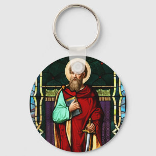 Llavero Arte del vitral de Saint Paul (Paul el apóstol)