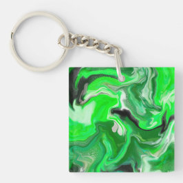 Llavero Arte digital de mármol verde