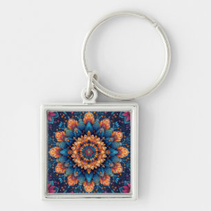 Llavero Arte digital estilo Mandala Flor-23907