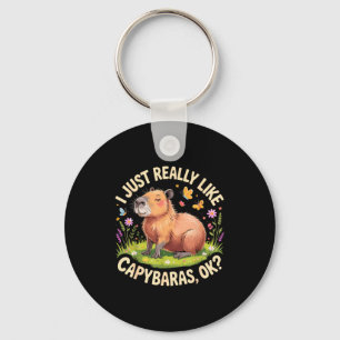 Llavero Arte Divertido de Capybara para Hombres Mujeres Ni