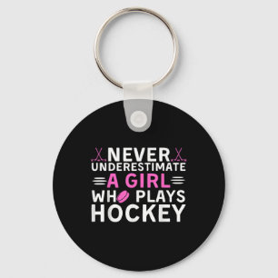 Llavero Arte divertido de hockey para chicas mujeres Hocke