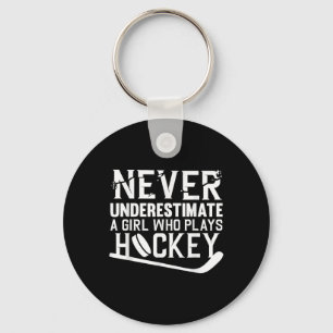 Llavero Arte divertido de hockey para chicas mujeres que j