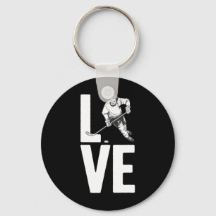 Llavero Arte divertido de hockey sobre hielo para hombres
