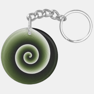 Llavero Arte en espiral de dos colores