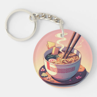 Llavero Arte Estético Retro de Anime de Fideos Ramen de lo