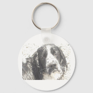 Llavero arte extraño del springer de inglés spaniel.png