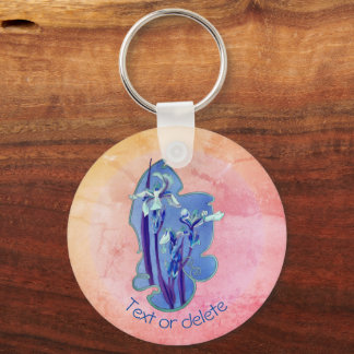 Llavero Arte floral de irlandeses azules personalizado