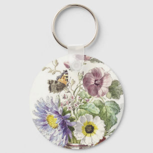 Llavero Arte Floral de Mariposas Vintage de William van Le