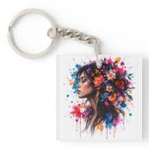 Arte Floral Femenina Acuarela Colorida