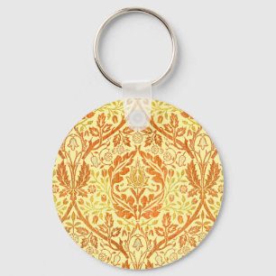 Llavero Arte floral naranja Bough dorado de William Morris