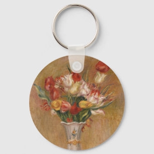 Llavero Arte Floral Vintage de Tulipán Renoir Cottagecore