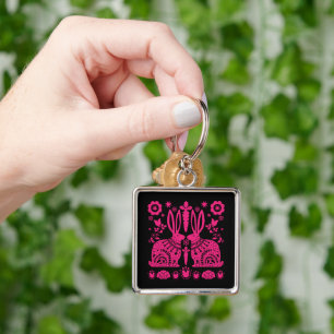 Llavero Arte folclórico nórdico escandinavo conejo