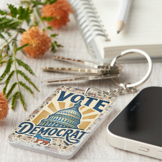 Llavero Arte Folclórico Patriótico Americano Antiguo Vota