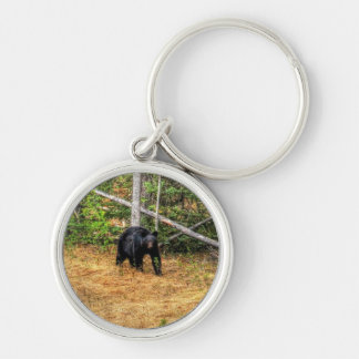 Llavero Arte fotográfico sobre el bosque salvaje del oso n