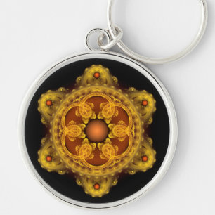 Llavero arte fractal hada mandala