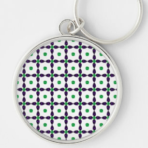 Llavero Arte Gemstone, verde y púrpura