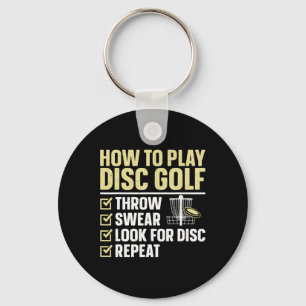 Llavero Arte Genial de Golf de Disco para Hombres Mujeres 