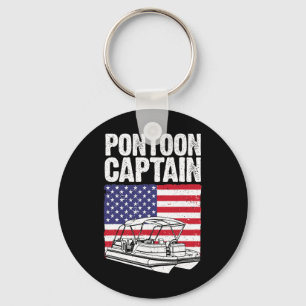 Llavero Arte genial del capitán de barco pontón para hombr