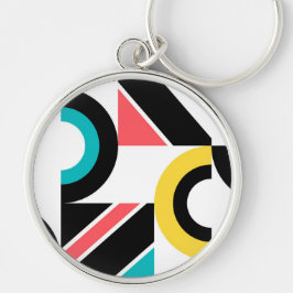 Llavero Arte geométrico colorido, urbano, moderno y de mod