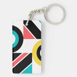 Llavero Arte geométrico colorido, urbano, moderno y de mod