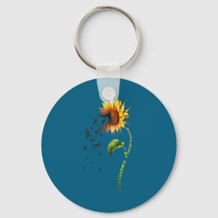 Llavero Arte Gráfico de Girasol de Concienciación sobre Me