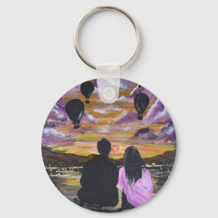 Llavero Arte Hecho a Mano – Atardecer Juntos