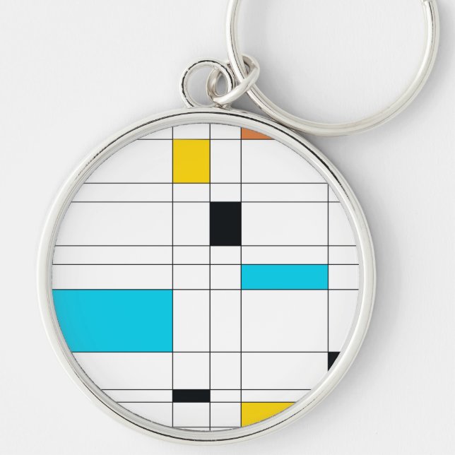 Llavero Arte ilustracion colorido, fresco, moderno (Frente)