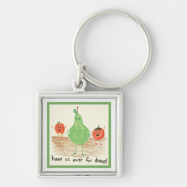 Llavero Arte infantil, verde (Frente)