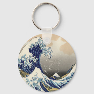 Llavero arte japonés vintage paisaje oceánico gran ola