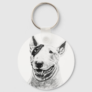 Llavero Arte lindo del perro de bull terrier