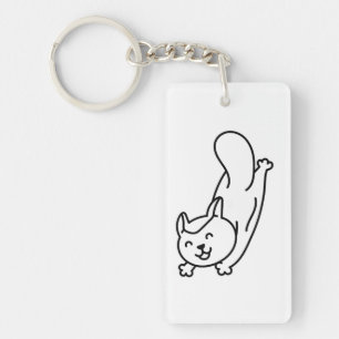 Llavero Arte lineal minimalista de sugar glider