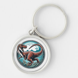 Llavero Arte majestuoso de dinosaurios