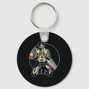 Llavero Arte Marcial de Kickboxing Retro y Amantes del Kic