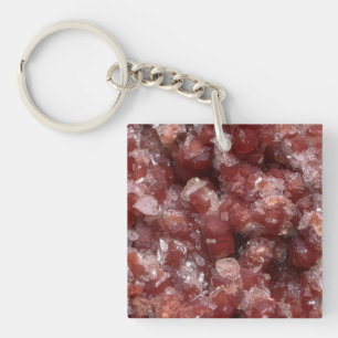 Llavero Arte Mineral Único de Granate Andradita Calcita