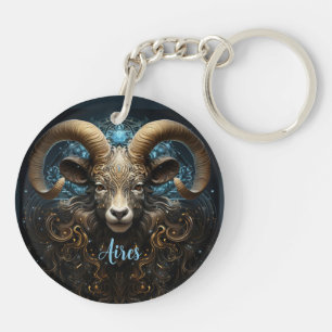 Llavero Arte Místico del Zodiaco de Aries 