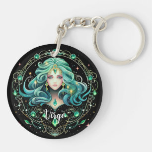 Llavero Arte místico del zodiaco de Virgo