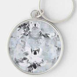 Llavero Arte moderno abstracto de lujo en blanco y negro