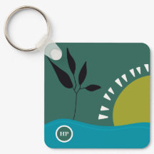 Arte moderno abstracto paisaje sol mar árbol