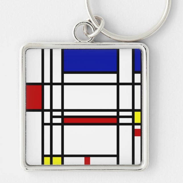 Llavero Arte moderno de Mondrian (Frente)