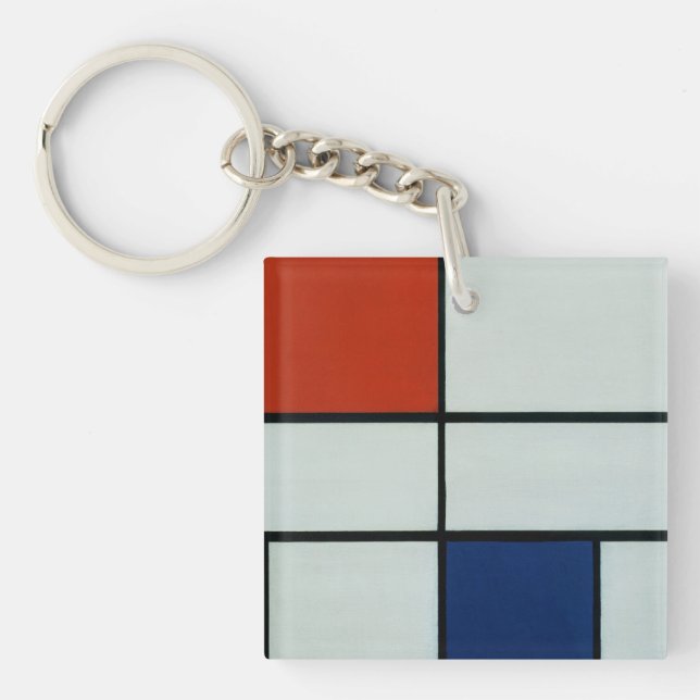 Llavero Arte moderno de Piet Mondrian (Frente)
