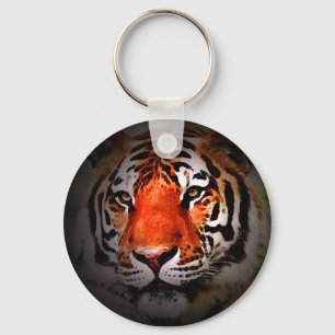 Llavero Arte Motivacional Cara de Tigre