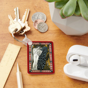 Llavero Arte Nouveau Antiguo, El Beso por William Bradley