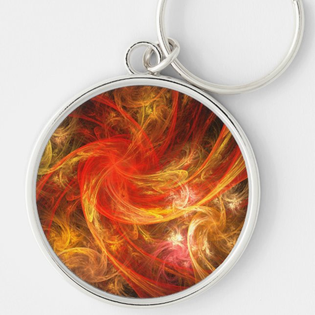 Llavero Arte pequeño abstracto de Firestorm (Frente)