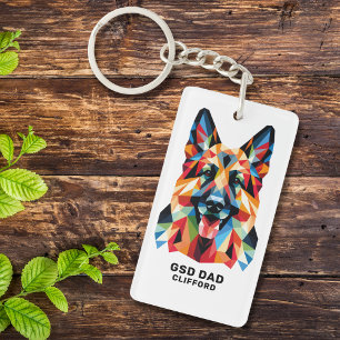 Llavero Arte personalizado de bajo poliéster para papá per