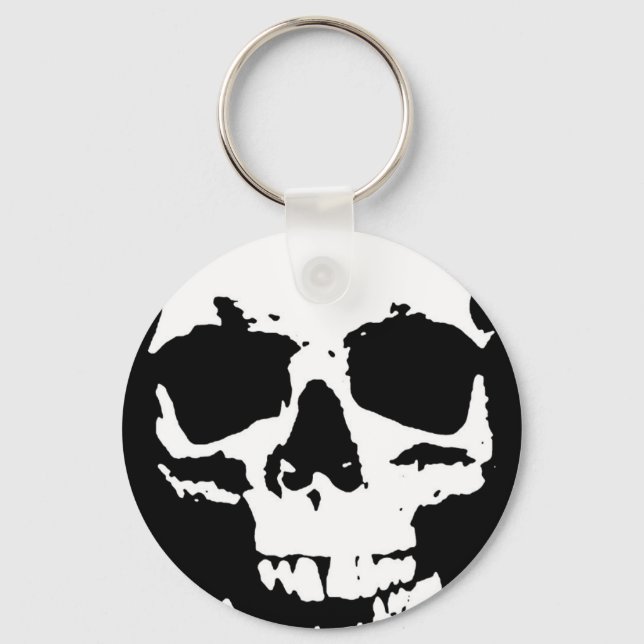 Llavero Arte pop blanco y negro Skull estilo Guay (Anverso)