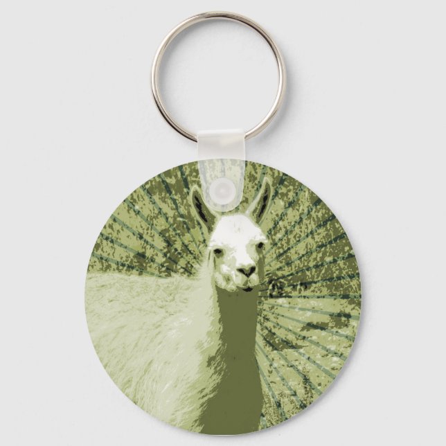 Llavero Arte pop de Llama (Anverso)