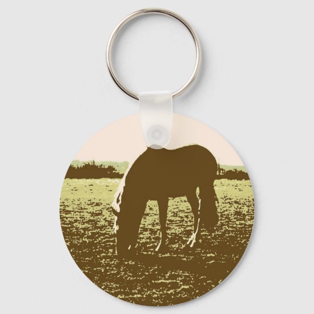 Llavero Arte pop de moda de caballo (Anverso)