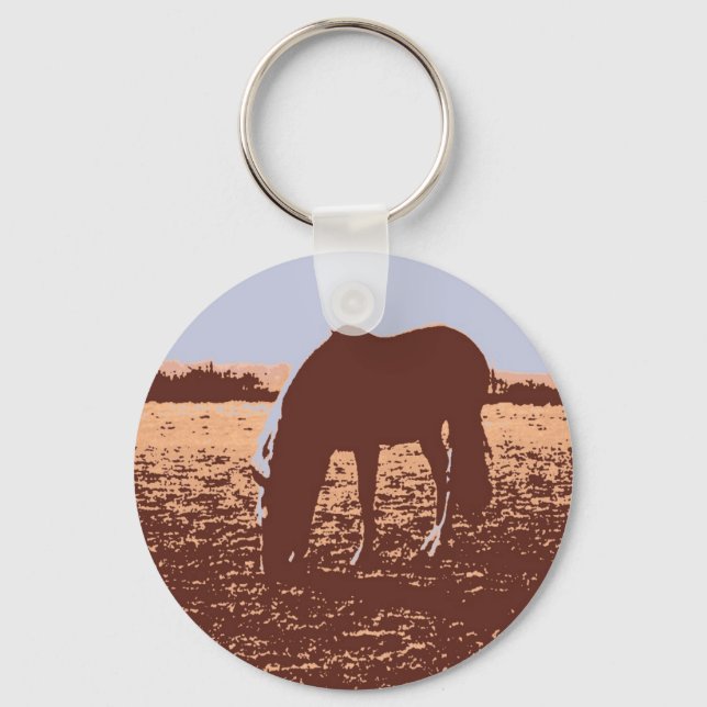 Llavero Arte pop de moda de caballo (Anverso)