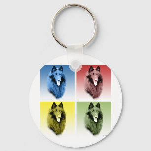Llavero Arte pop de Sheepdog de Bélgica